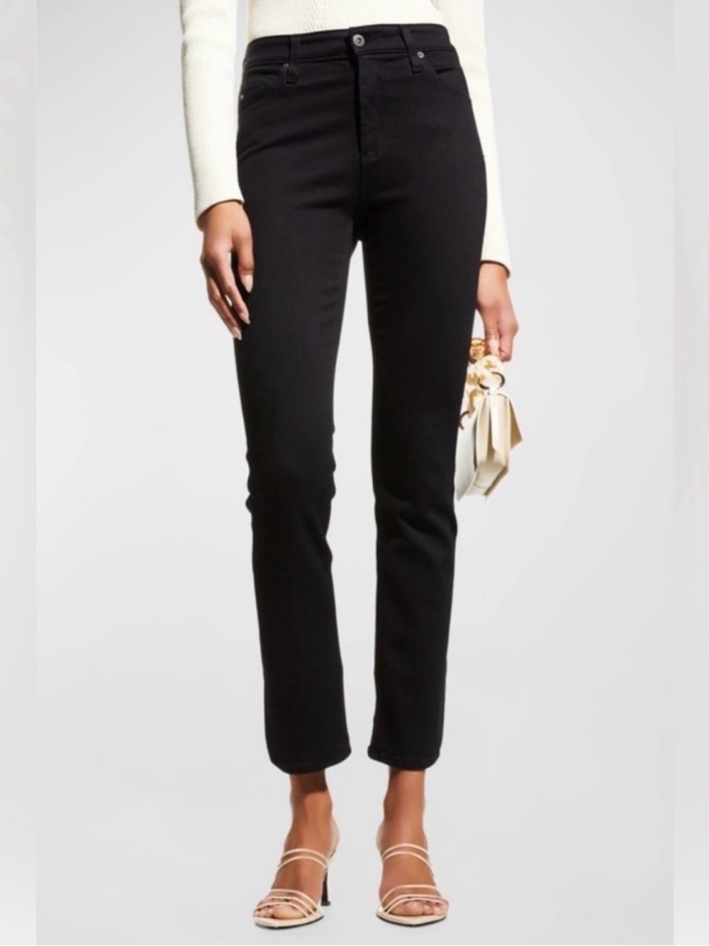 BOGO! AG Jeans Mari High Rise Slim Straight Jeans in Black Size 31